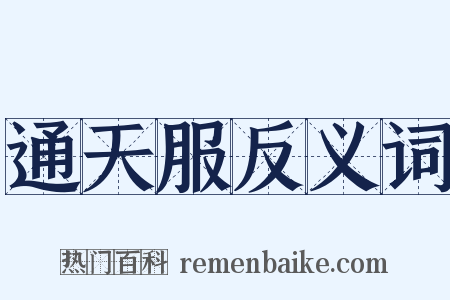 通天服反义词是什么意思的图片